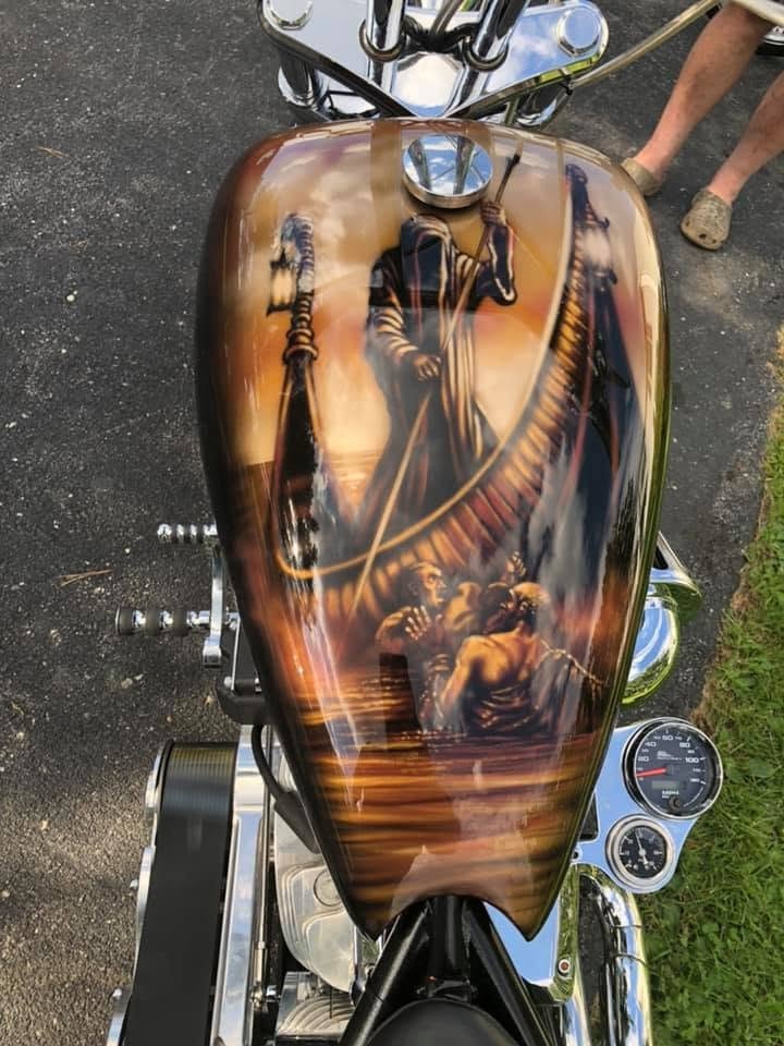 Ryan's Chopper — gas tank overhead, Charon ferrying souls across the River Styx