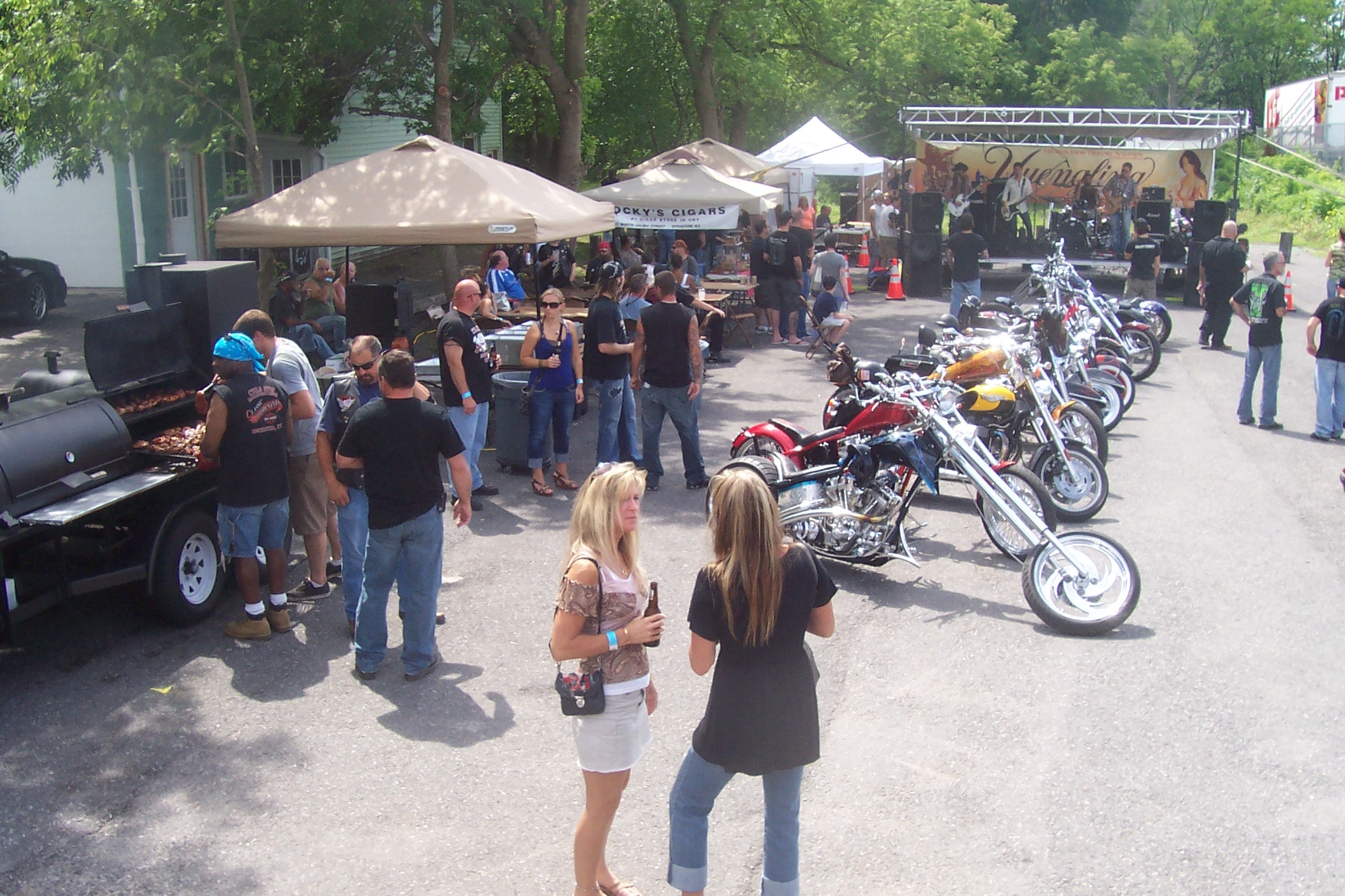 Higie's Iron Horse Saloon Summer BBQ Series — overhead event view