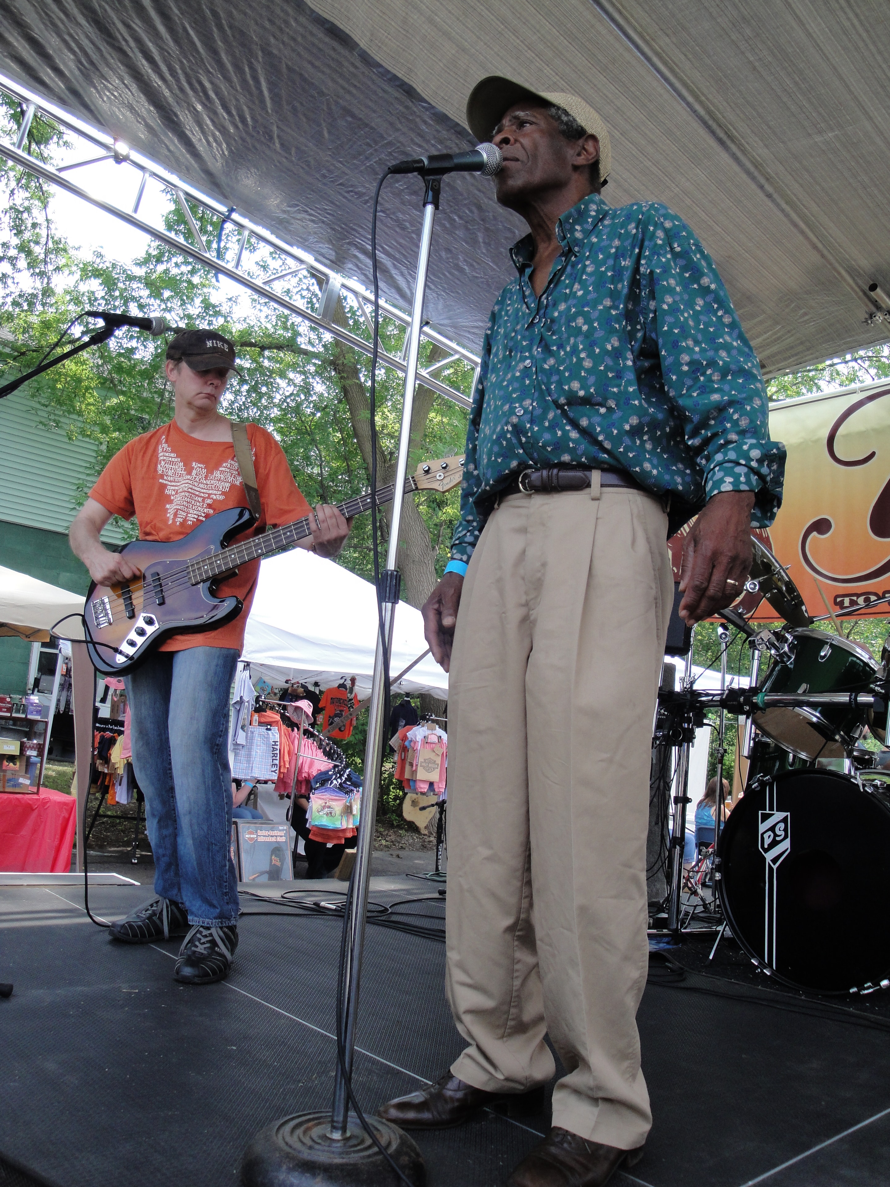 Higie's Iron Horse Saloon Summer BBQ Series — vocalist and bassist on stage