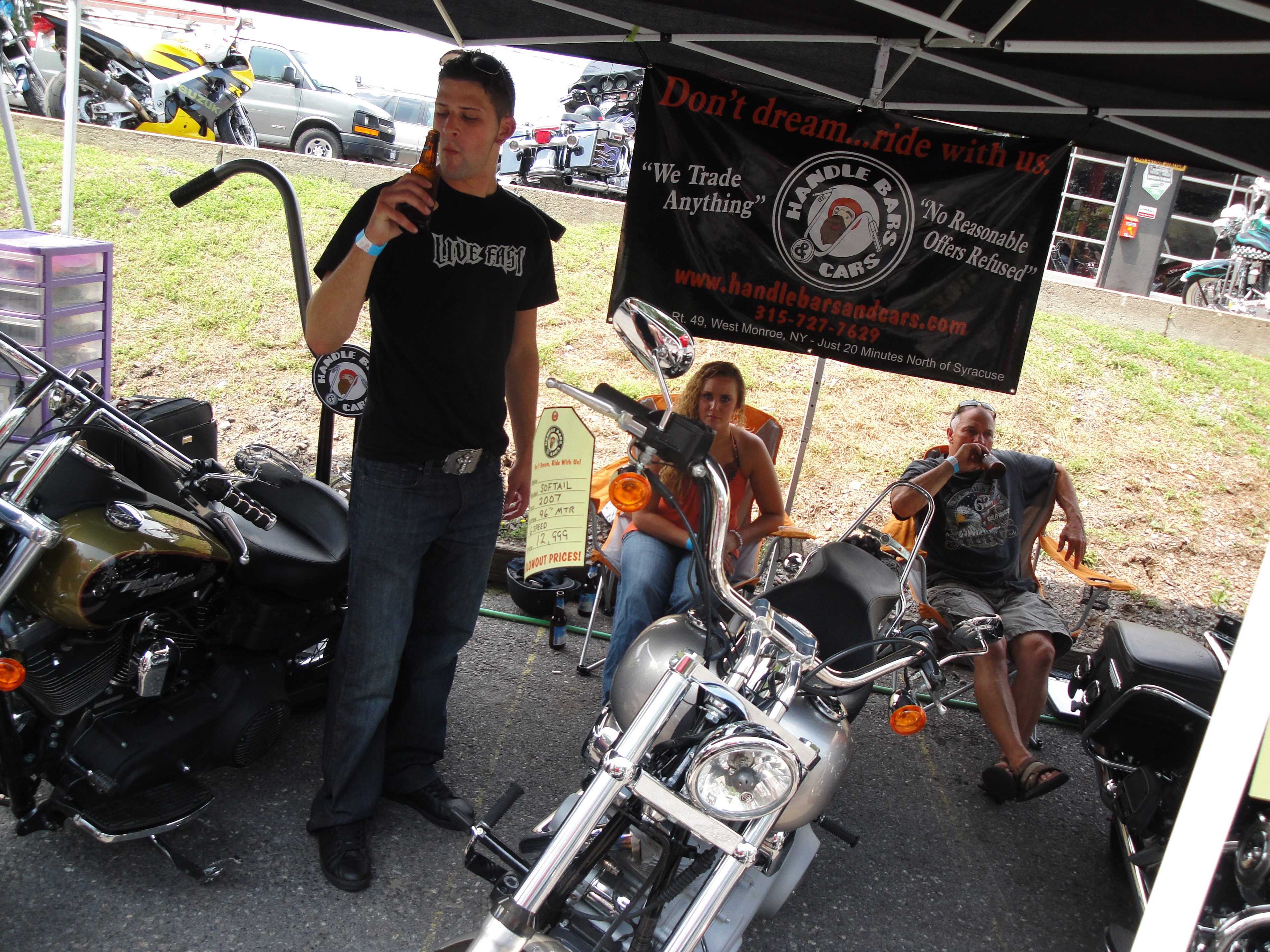 Higie's Iron Horse Saloon Summer BBQ Series — Handle Bars & Cars vendor booth