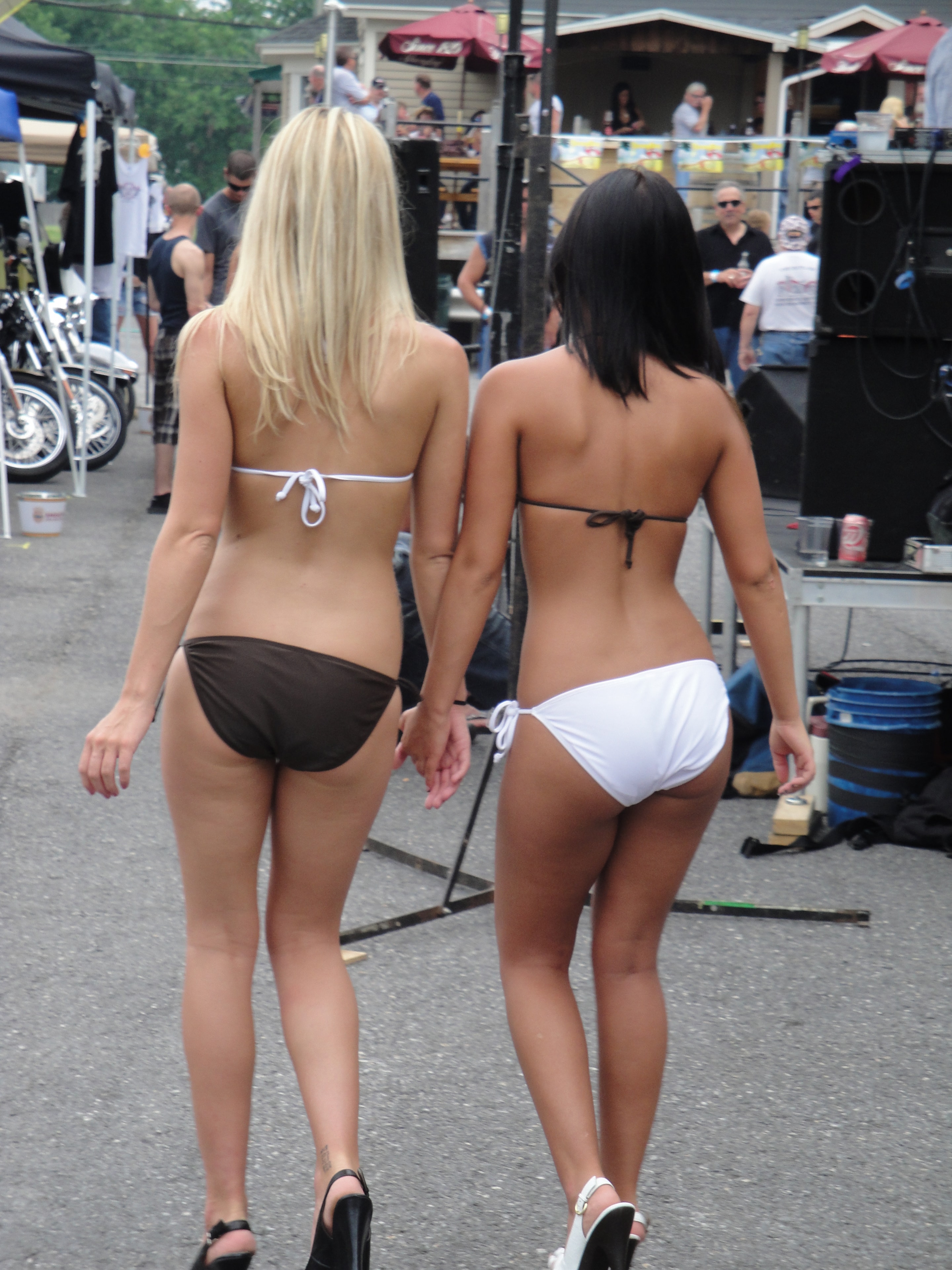 Higie's Iron Horse Saloon Summer BBQ Series — bikini contest contestants on stage