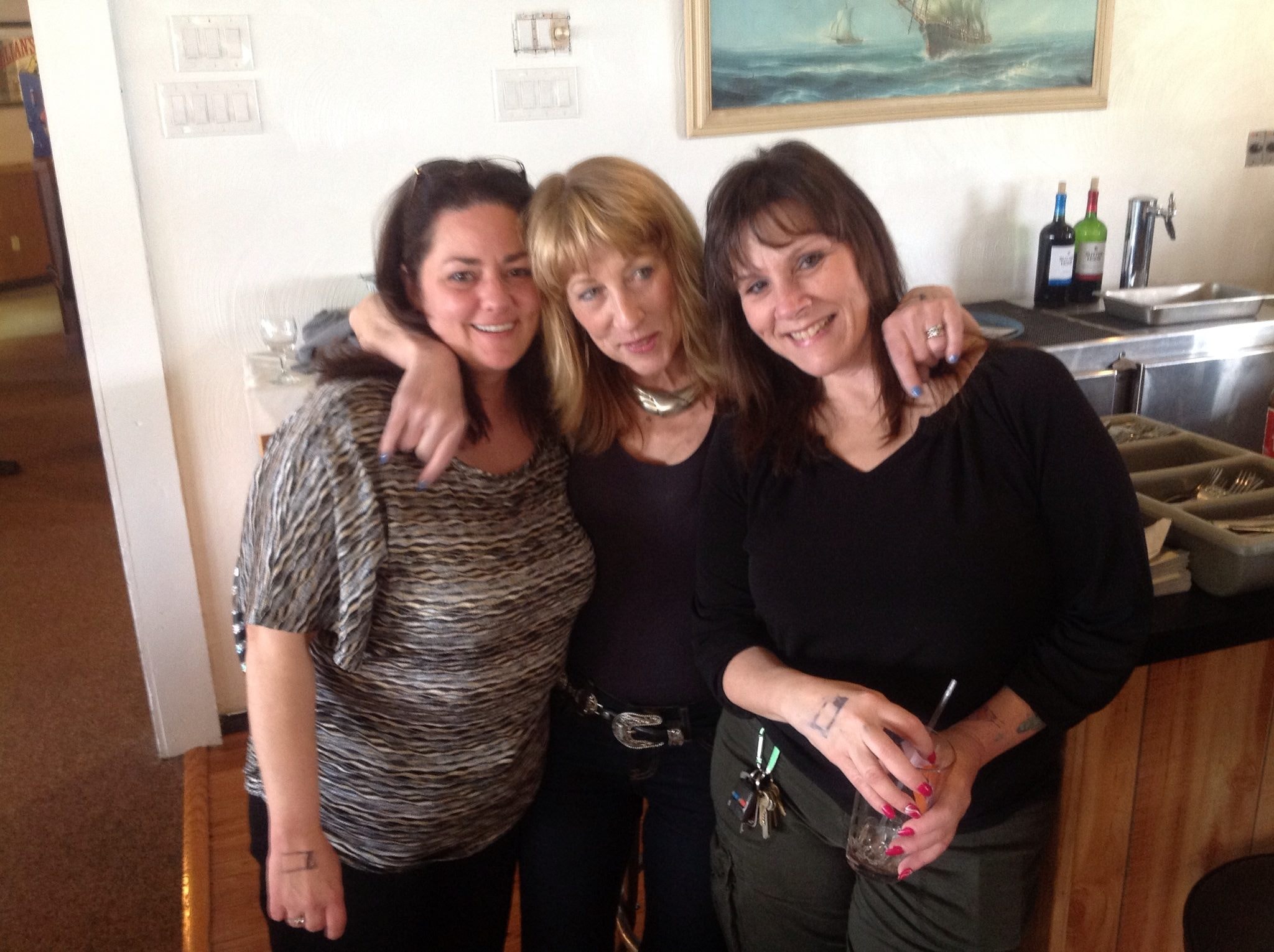 Pearl Street Jam Kick-Start Party — three women posing together at the bar