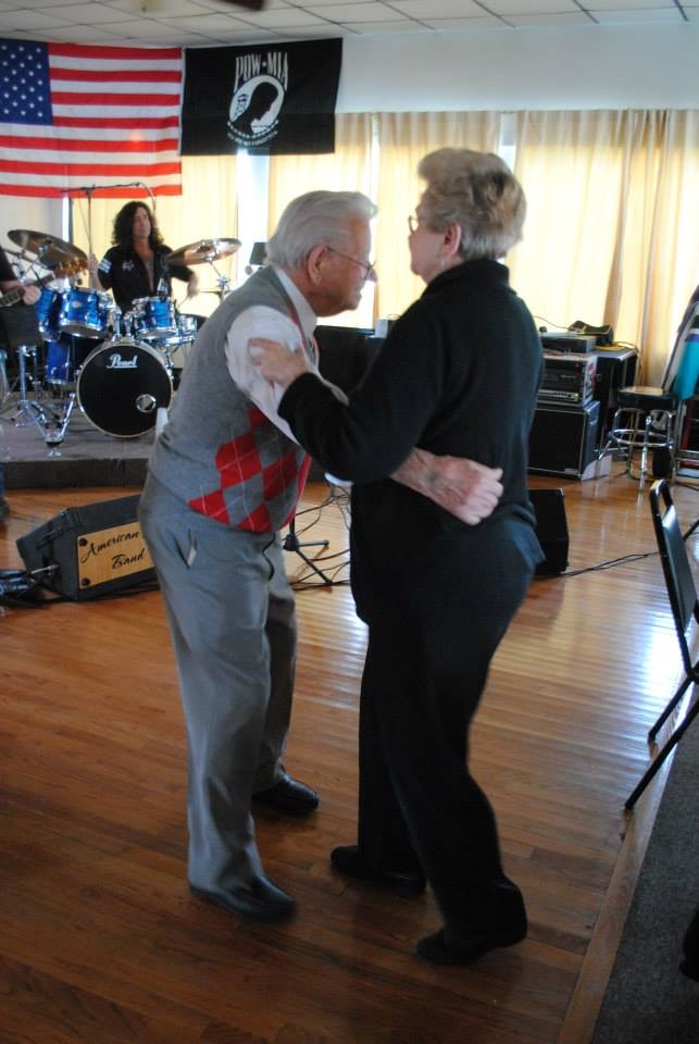Pearl Street Jam Kick-Start Party — elderly couple dancing in front of the band