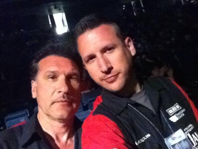 Pearl Street Jam — Marcus and Al Miller selfie backstage