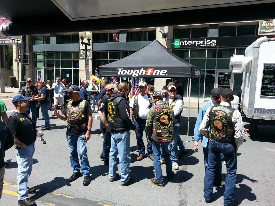 Pearl Street Jam — Combat Vets Association members gathered on Pearl Street