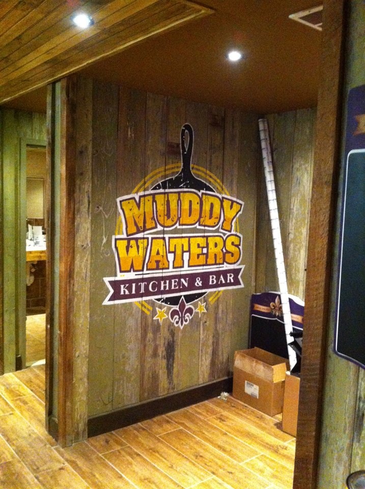 Muddy Waters logo on barn wood — MW_05