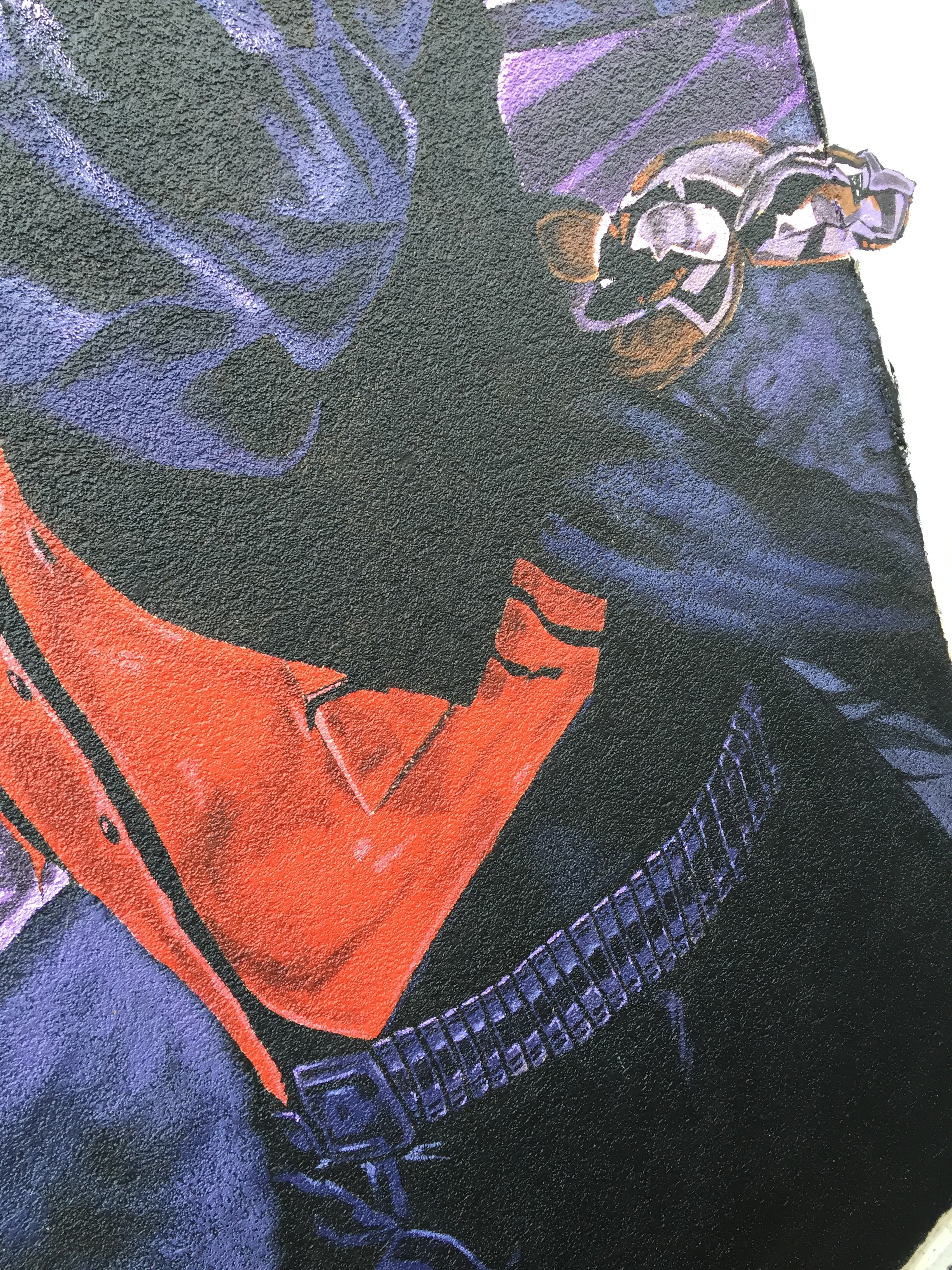 Voodoo skull face with top hat — closeup