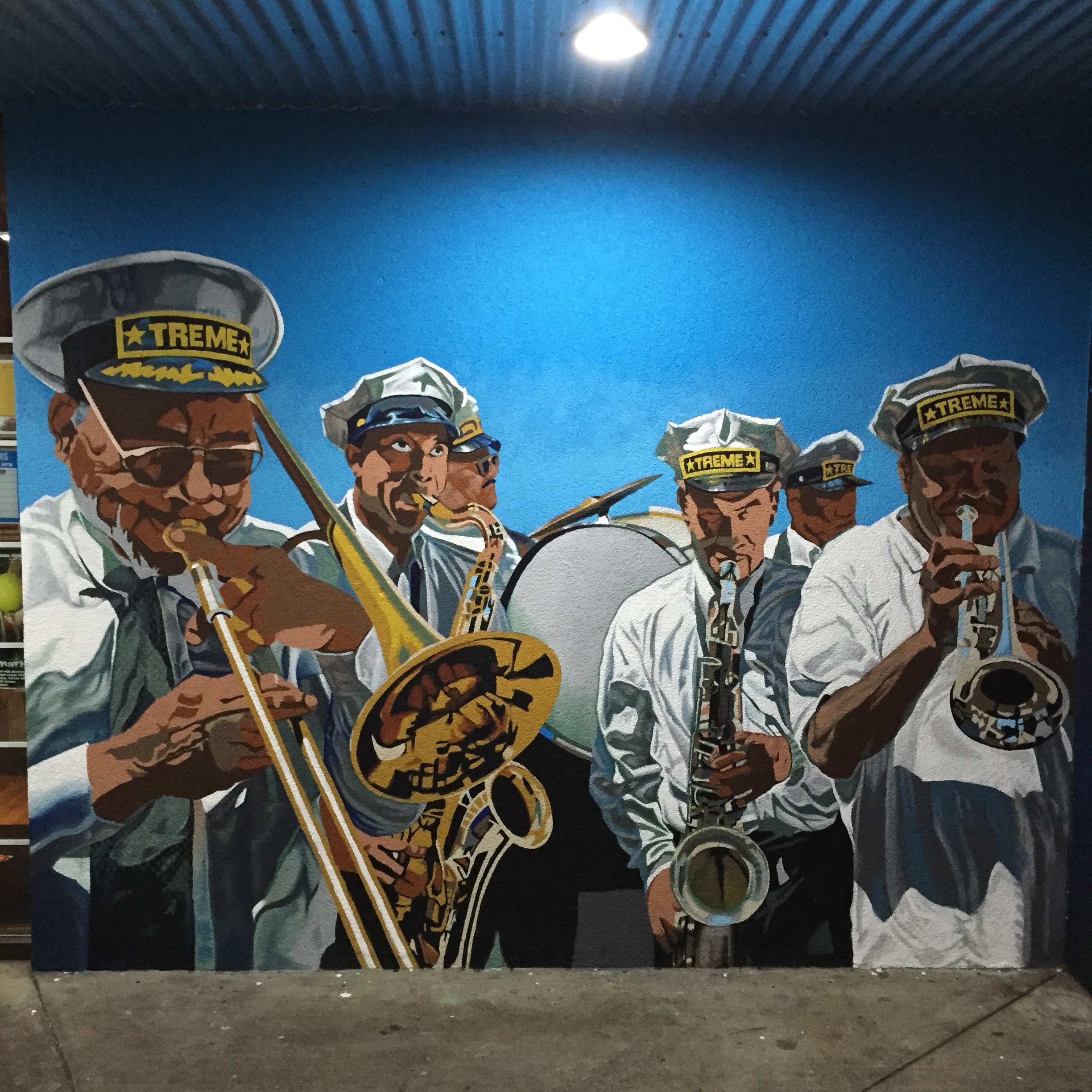 Treme Brass Band mural — incomplete