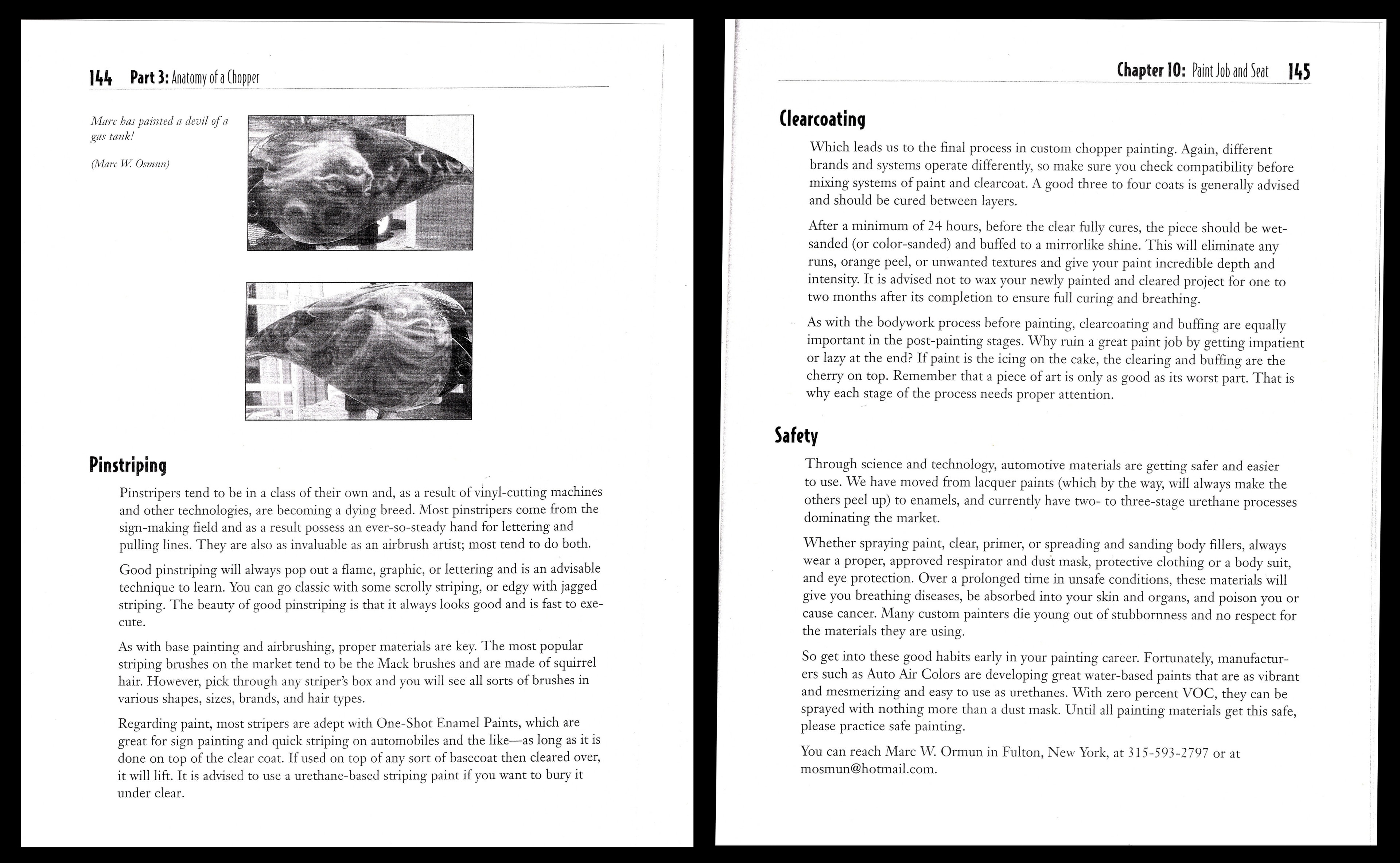 The Complete Idiot's Guide to Choppers — Chapter 10, pages 144–145
