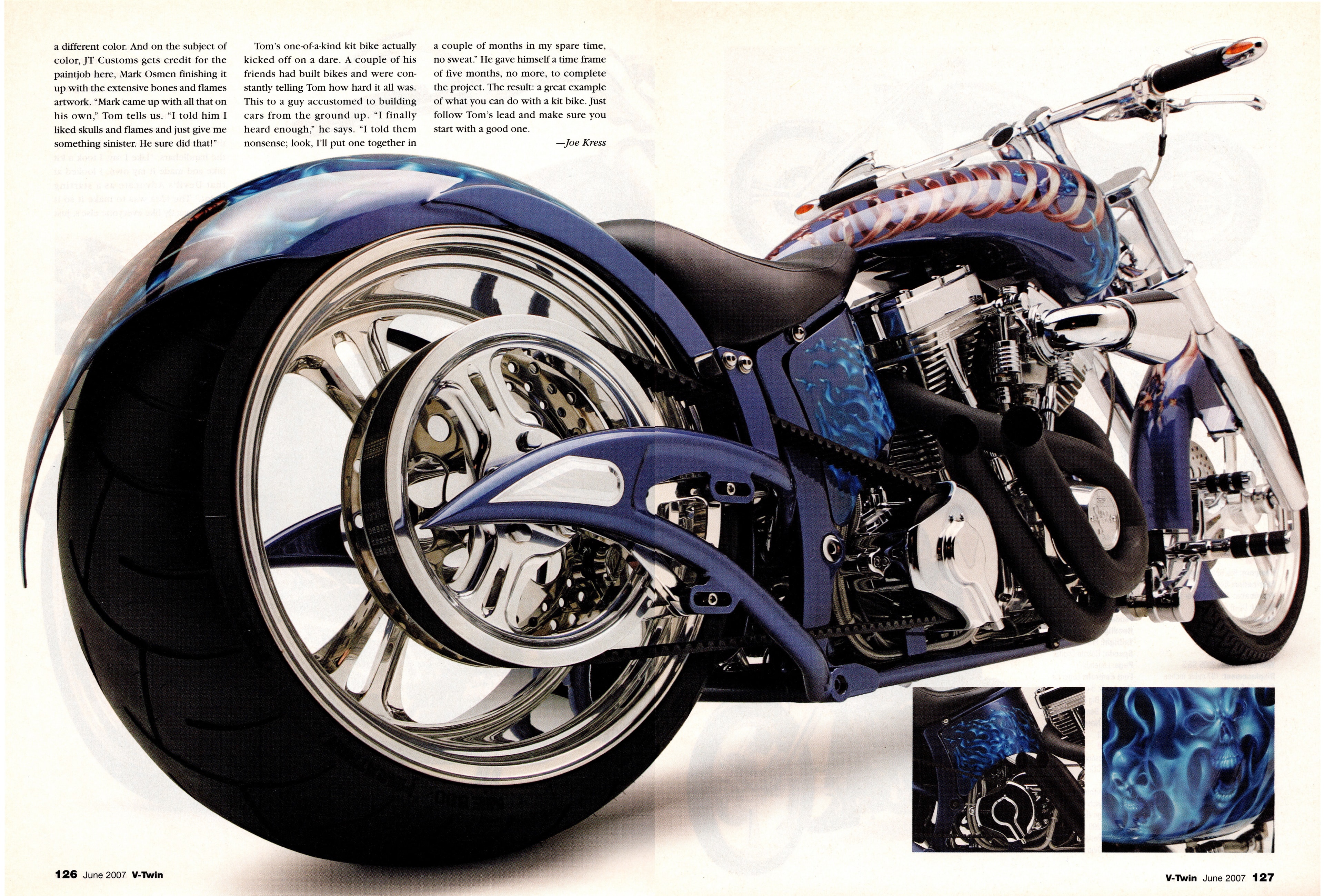 V-Twin Motorcycles — "Runnin' With The Devil" feature, pages 126–127