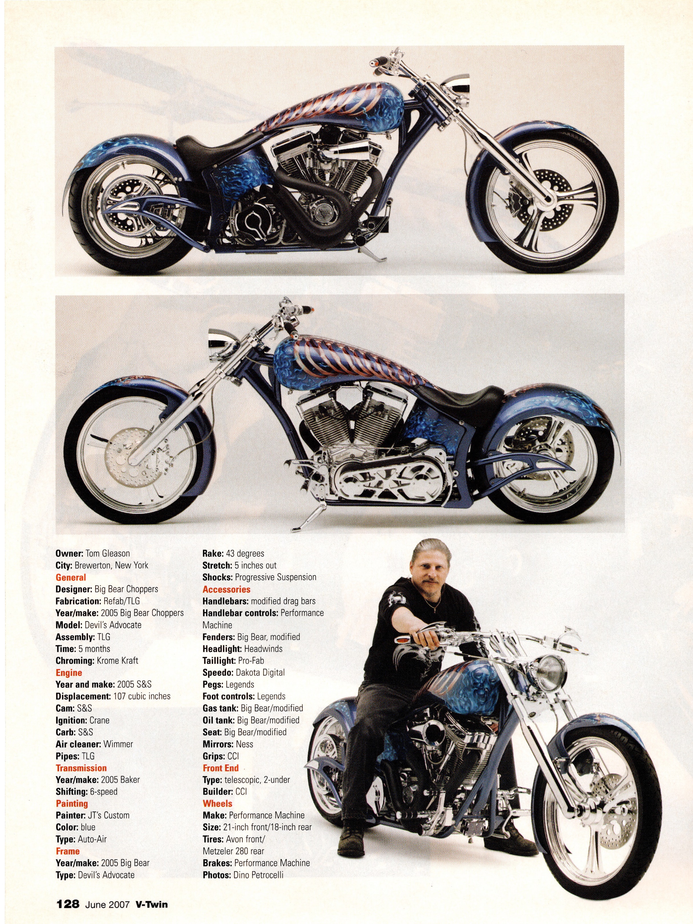 V-Twin Motorcycles — "Runnin' With The Devil" feature, page 128