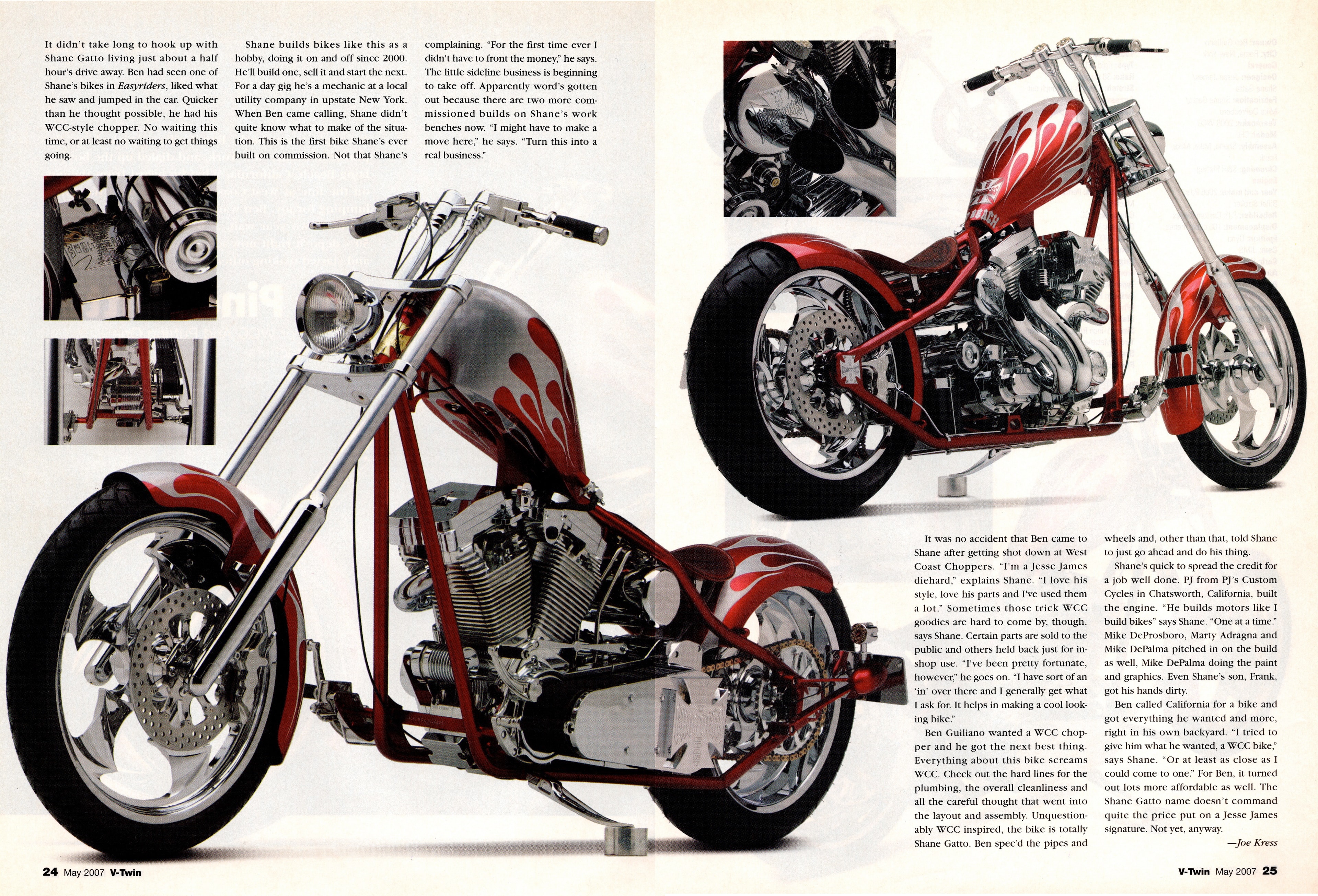 V-Twin Motorcycles — "The Pinch Hitter" feature, pages 24–25